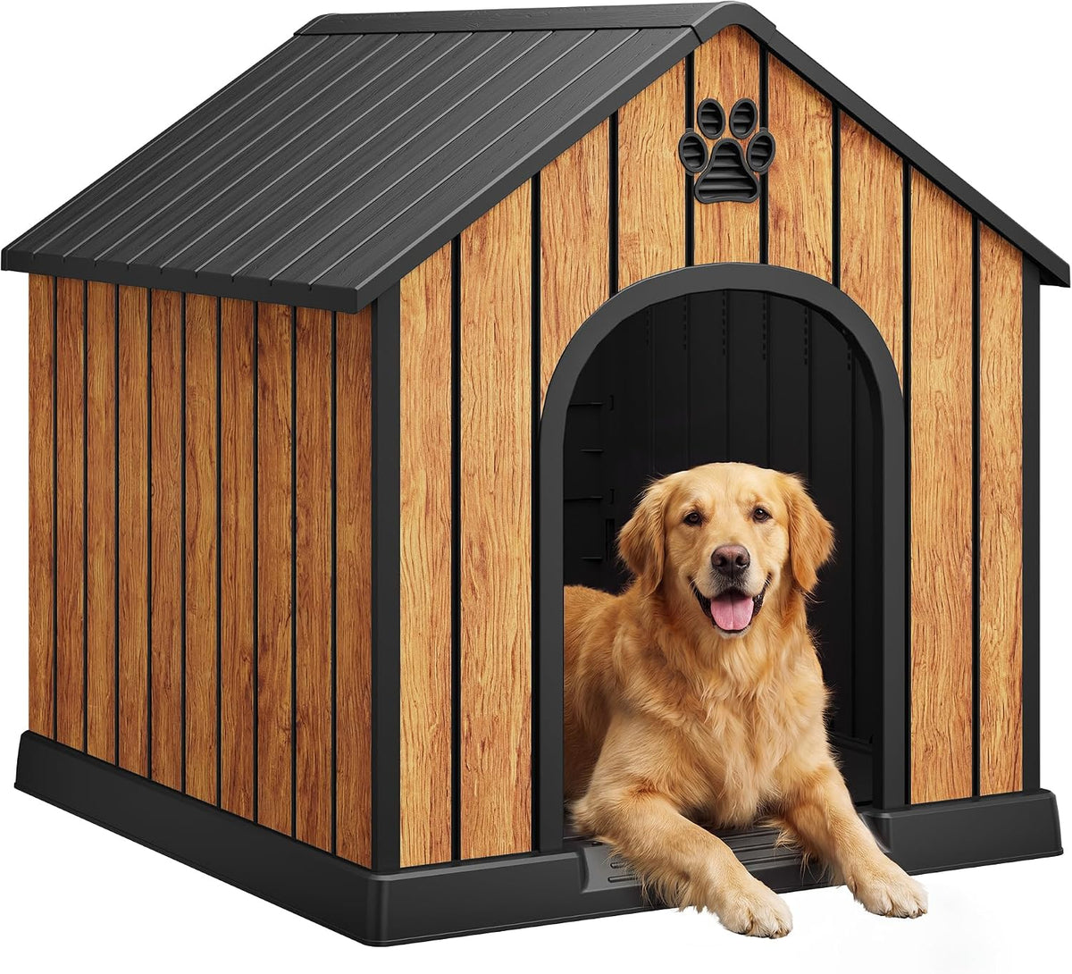 Bifanuo Plastic Dog House Outdoor for Large Dogs, 36.2" L x 38" W x 38" H