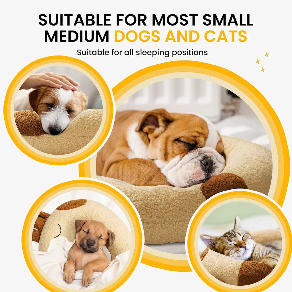 Dog Pillow Soft Neck Pillow for Dogs, Washable Dog Calming Pillow for Sleep