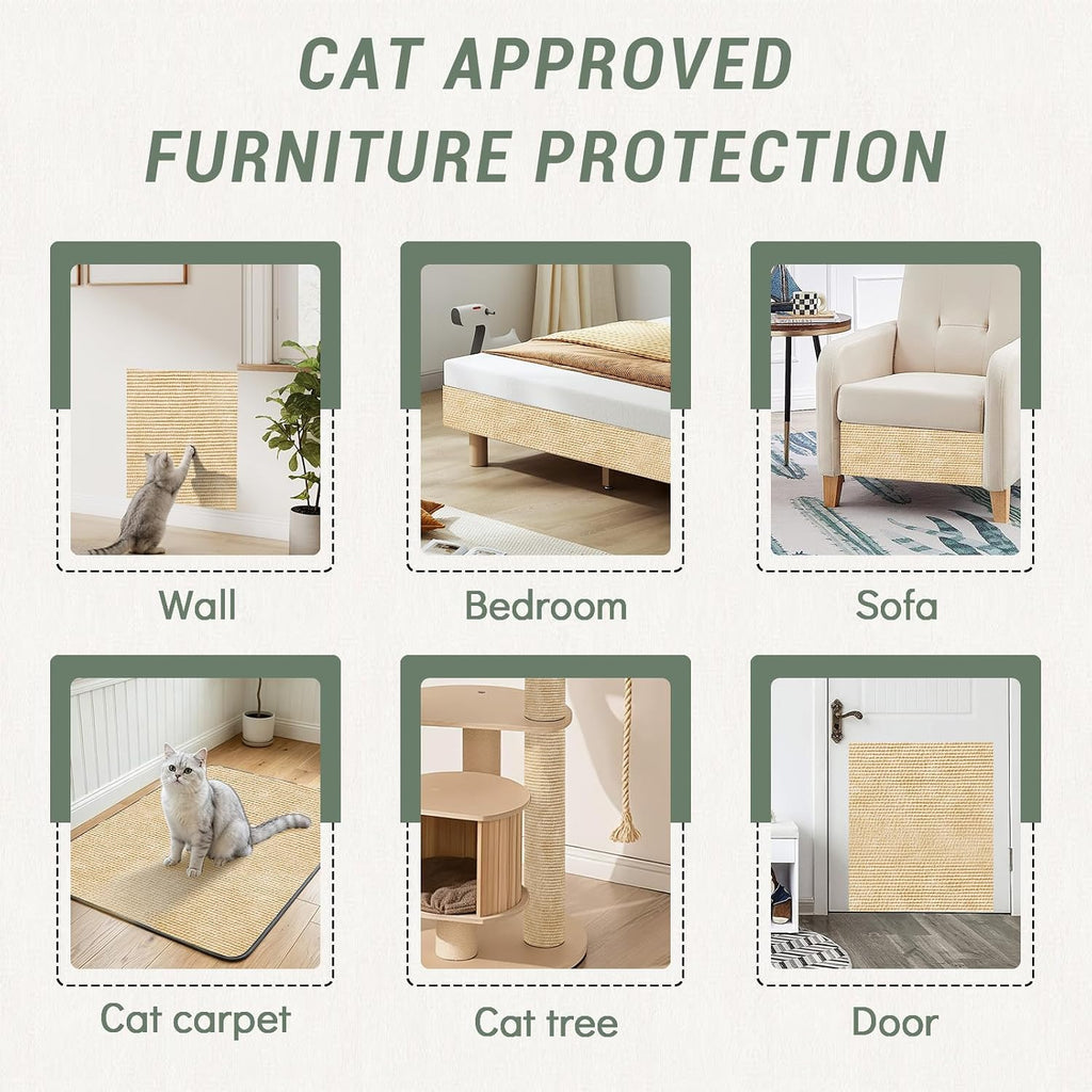 78.7x15.8In Cat Scratch Mat for Couch, Anti Scratch Furniture Protector