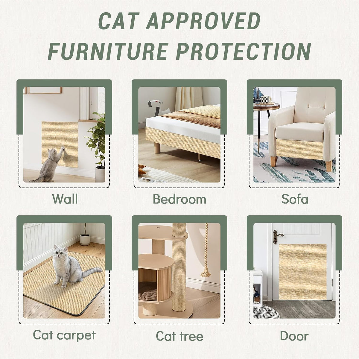 78.7x15.8In Cat Scratch Mat for Couch, Anti Scratch Furniture Protector