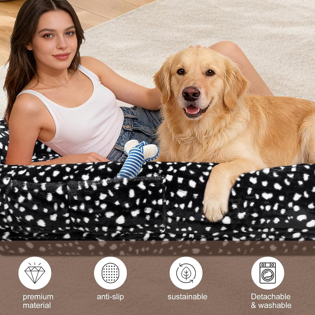 Human Dog Bed for Adult,Large Human Size Dog Bed 70"x38"x10"