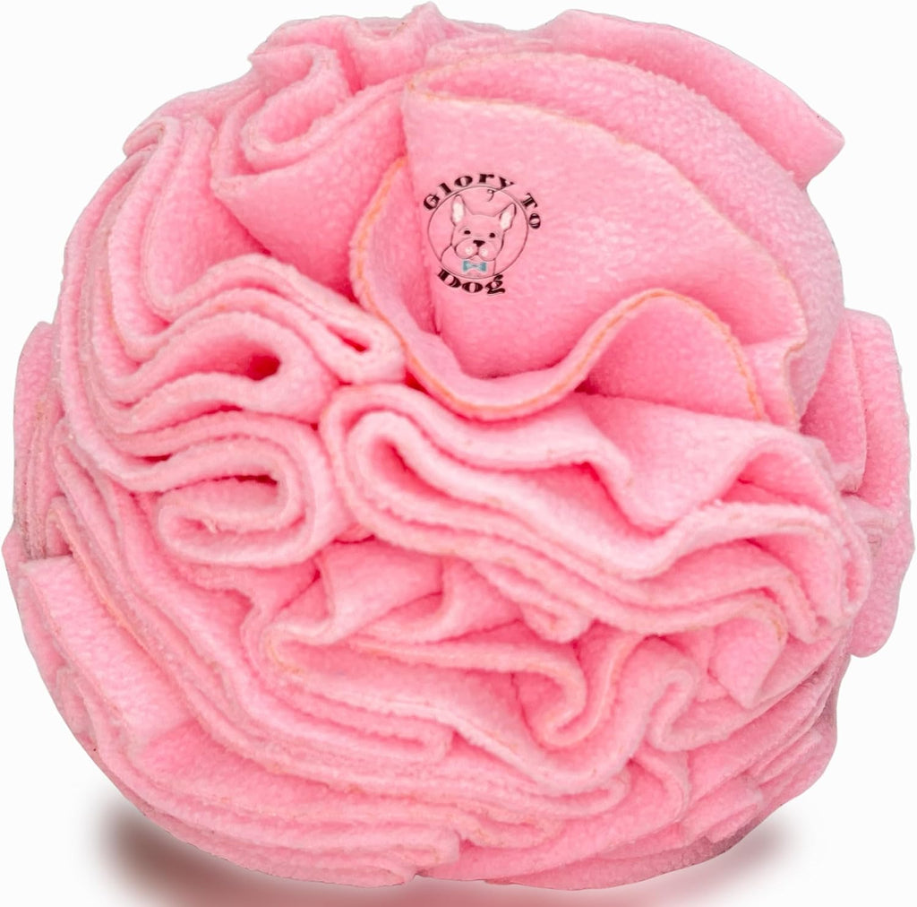 Glory To Dog Medium Breed Snuffle Foraging Dog Puzzle Ball Toy Pink Large