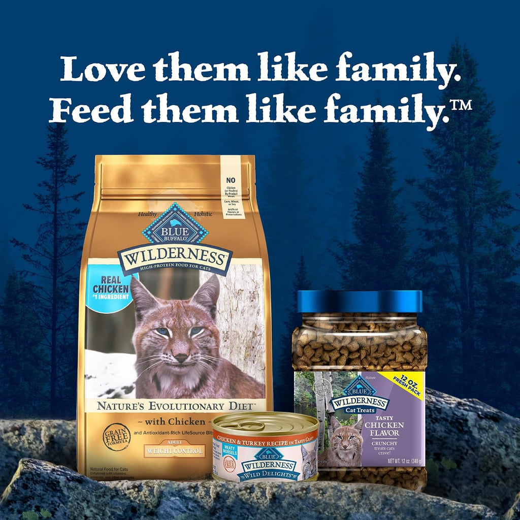 Blue Buffalo Wilderness Chicken Weight Control Dry Cat Food, 5 lb