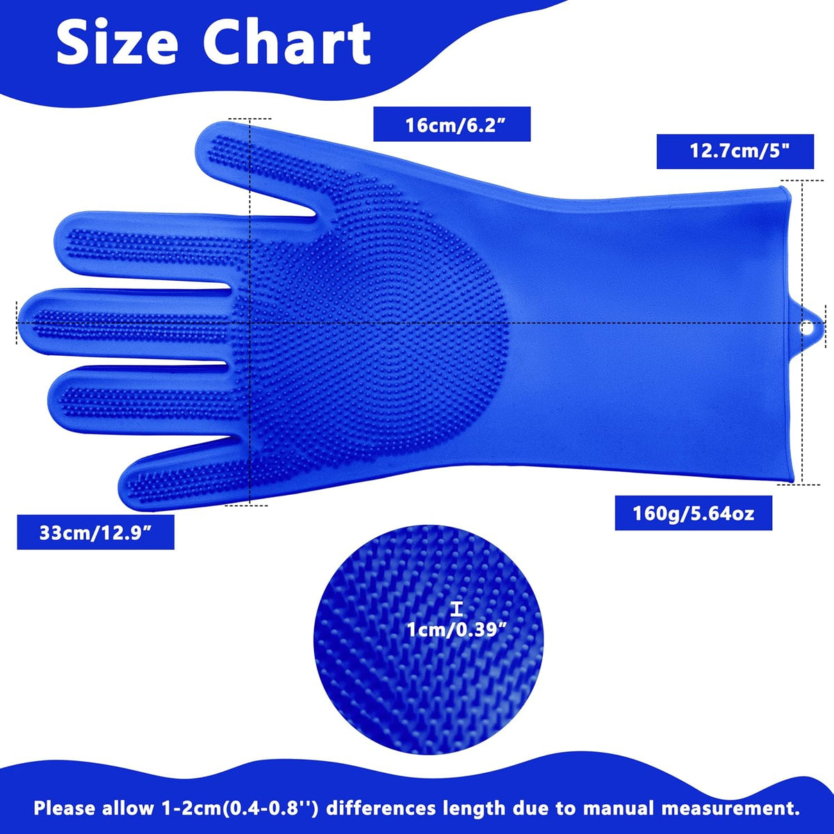 Pet Grooming Gloves—Dog Washing Gloves with High-Density Teeth