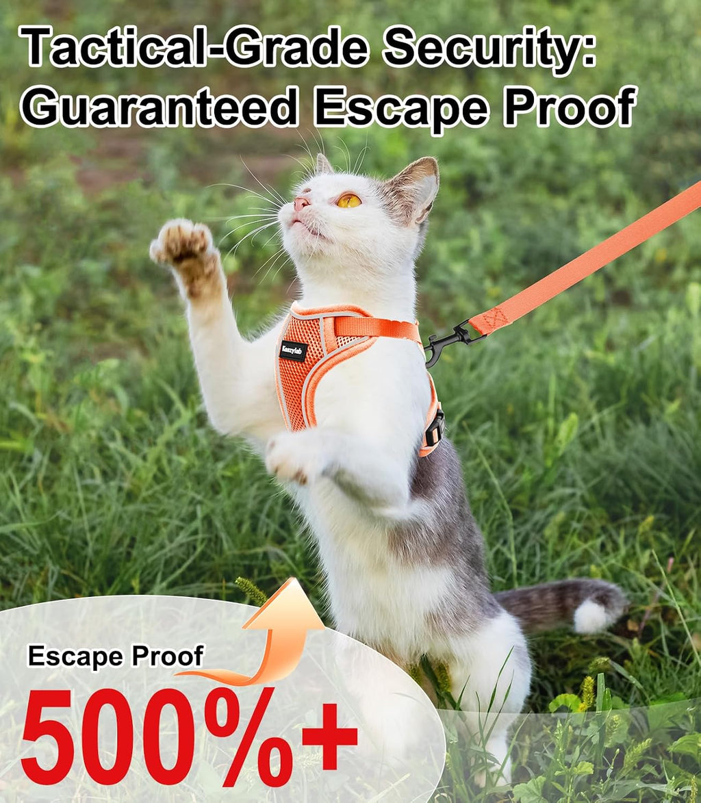 Cat Harness and Leash for Walking Escape Proof Soft Adjustable Cat Leash