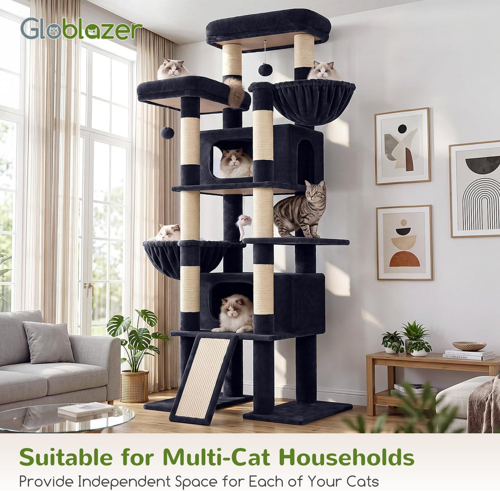 Globlazer Giant Tall Heavy Duty Cat Tower for Indoor Large Cats, F75G