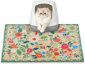 Cat Litter Mat, 24" x 16" Litter Box mat, Upgrade Non-Slip Kitty Litter mat, Traps 100% Litter, Soft on Kitty Paws, Easy Clean for Scatter Control, Bohe cat Food mat, Urine Waterproof | Traps 100% Litter, Cute litter mat for litter box, Soft on Kitty P...