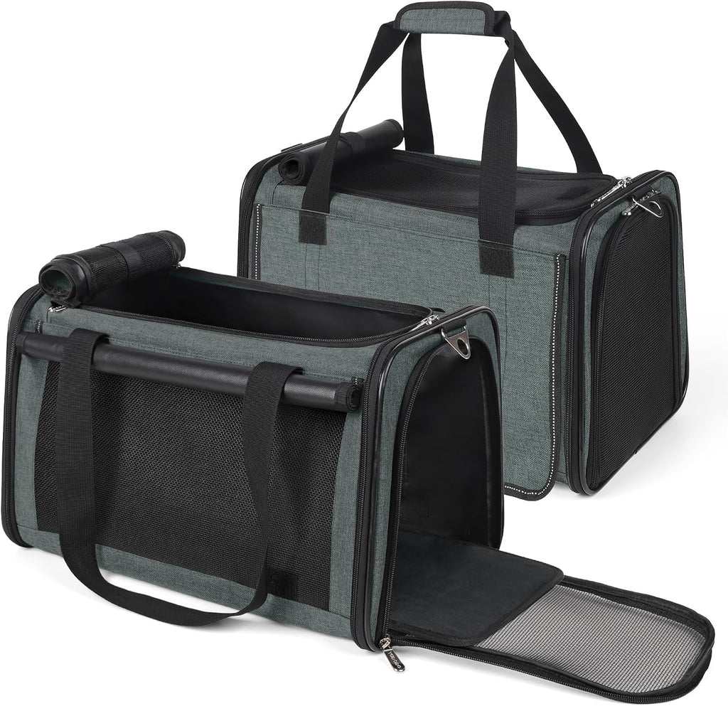 YUDODO 2 Packs 25 lbs Soft Sided Pet Carrier for Large Cat & Small Dog