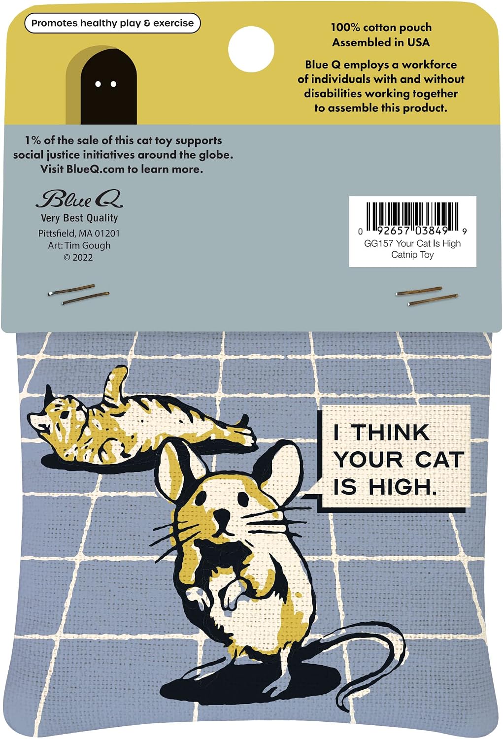 Blue Q Catnip - Cute Cat Toys for Biting with Funny Graphics - Your Cat is
