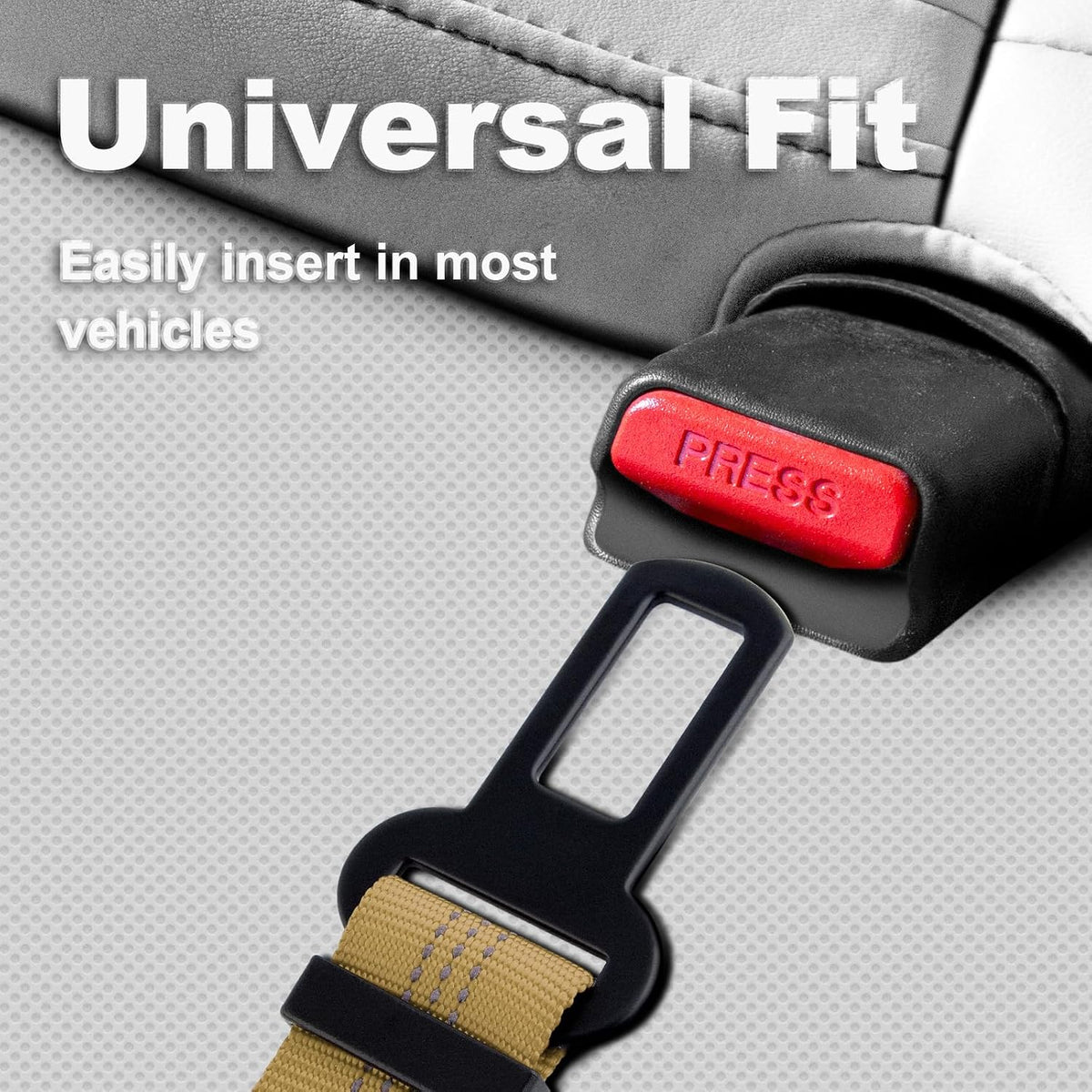 Plutus Pet Dog Seat Belt for Car, Adjustable Harness with Elastic Bungee