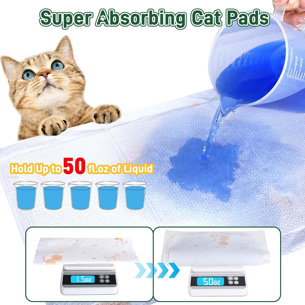 Litter Pads Compatible with Breeze Litter Box System, 70ct Super Absorbent Pee Pads for Cats, Odor Control Cat Pads Refills 16.9 X 11.7 Inch, Unscented