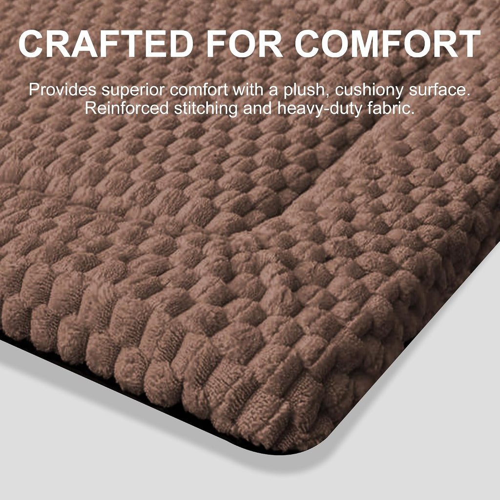 Dog Bed Mat,Reversible & Ultra Soft Kennel Pad-Machine Washable Pet Bed for Dogs & Cats-All-Weather Crate Liner for Crates,Carriers & Travel (Dark Brown, 35" L x 23" W x 1.5" Th)