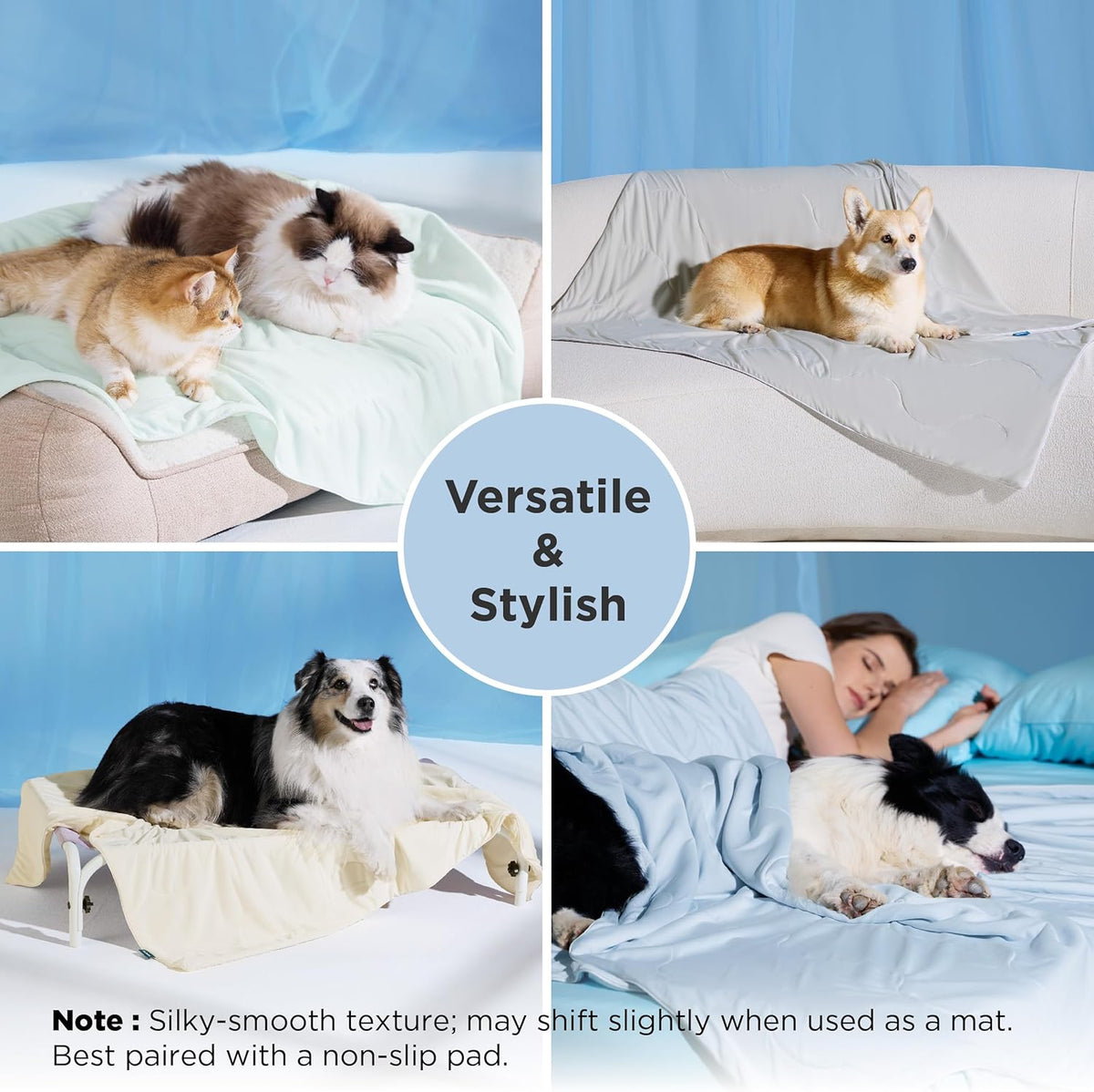 Bedsure Breathable Lightweight Cooling Blanket for Large Dogs, Q-MAX>0.4