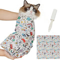 Supet Cat Grooming Wrap for Nail Trimming, Self-Adherent Calm Cat Swaddle