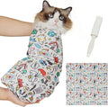 Supet Cat Grooming Wrap for Nail Trimming, Self-Adherent Calm Cat Swaddle