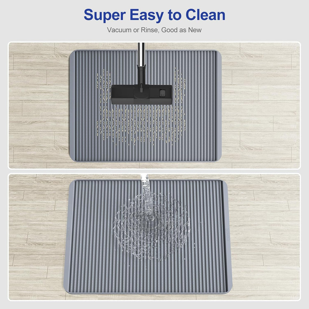 Filmicy Silicone Cat Litter Mat - 31' x 23' Waterproof Large Kitty Mat, Non-Slip, Durable, Easy Clean & Washable Cat Litter Tray Mat for Scatter Control