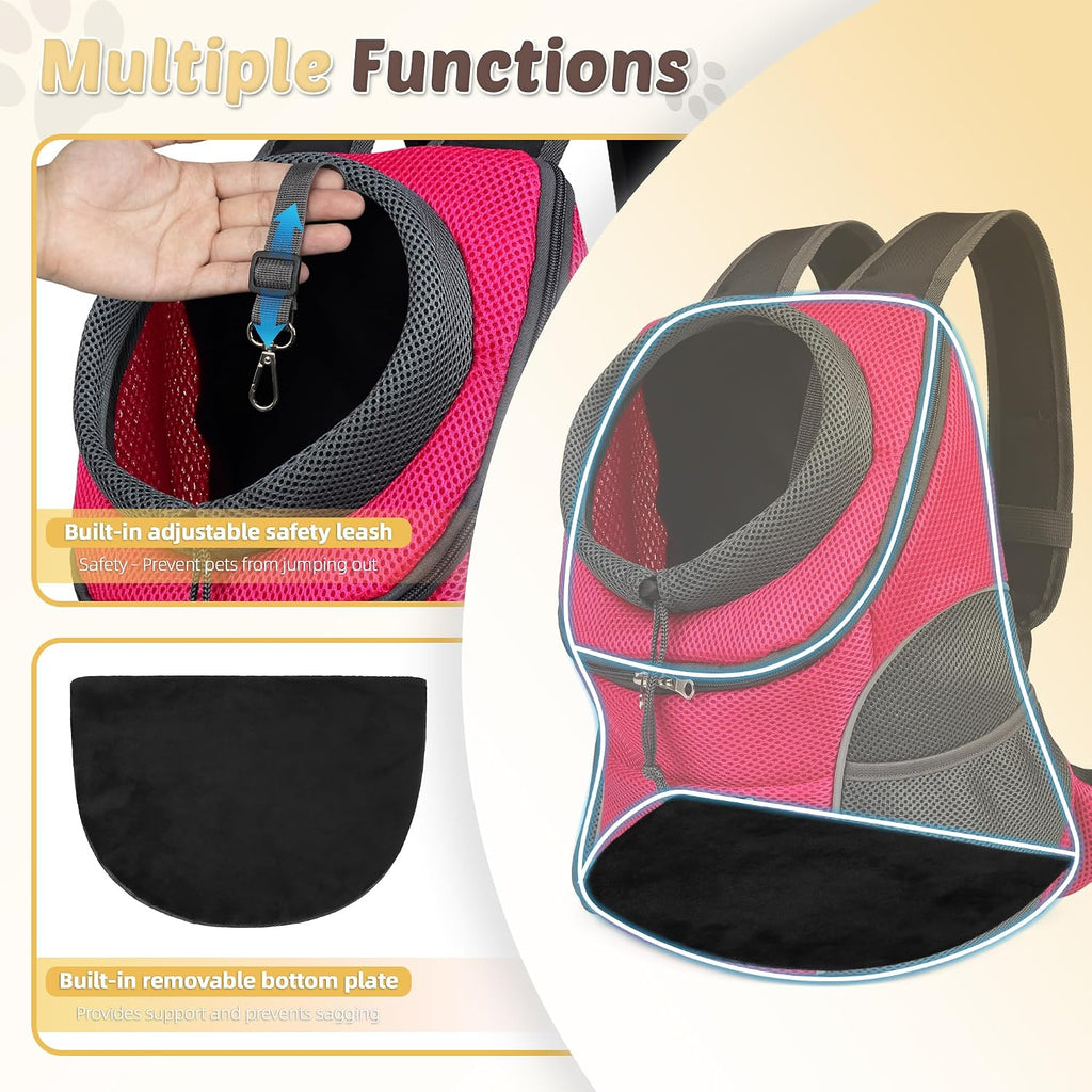 WOYYHO Pet Dog Carrier Backpack, Ventilated Small Dog Front Backpack