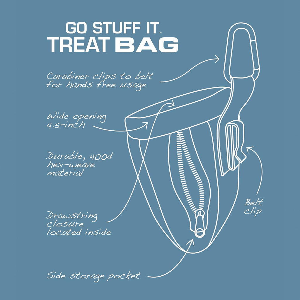 Kurgo Go Stuff It Dog Treat Bag, Coastal Blue