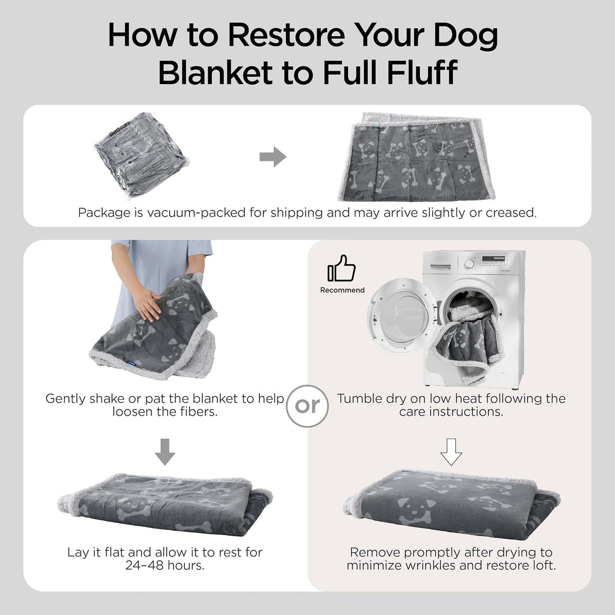 Bedsure Waterproof Dog Blankets for Large Dogs - 40"X50", Beige