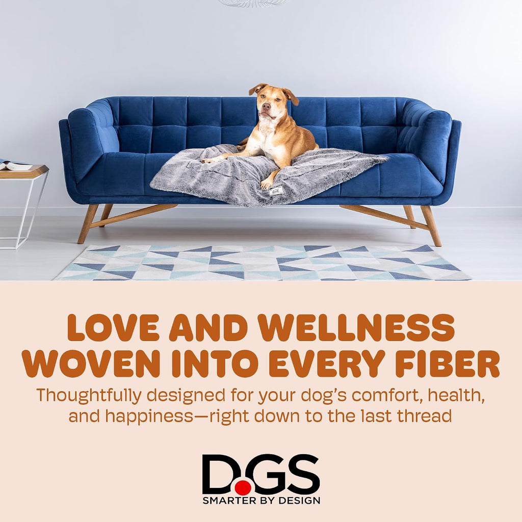 Dog Gone Smart Chill Kuzzi Throw Blanket - Slate Blue, Large 40 x 50 Inches