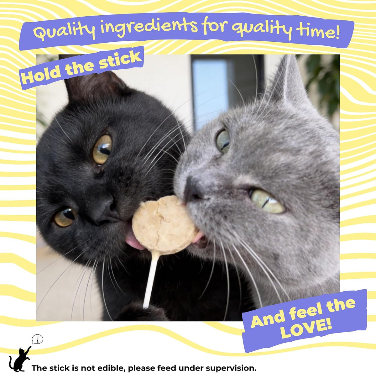 KURO & KAI Freeze Dried Goat Milk Cat Treats, Chicken Lollipops, 15 Count