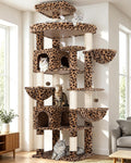 Globlazer 82in Leopard Extra Large Cat Tree for Indoor Large Cats, S82