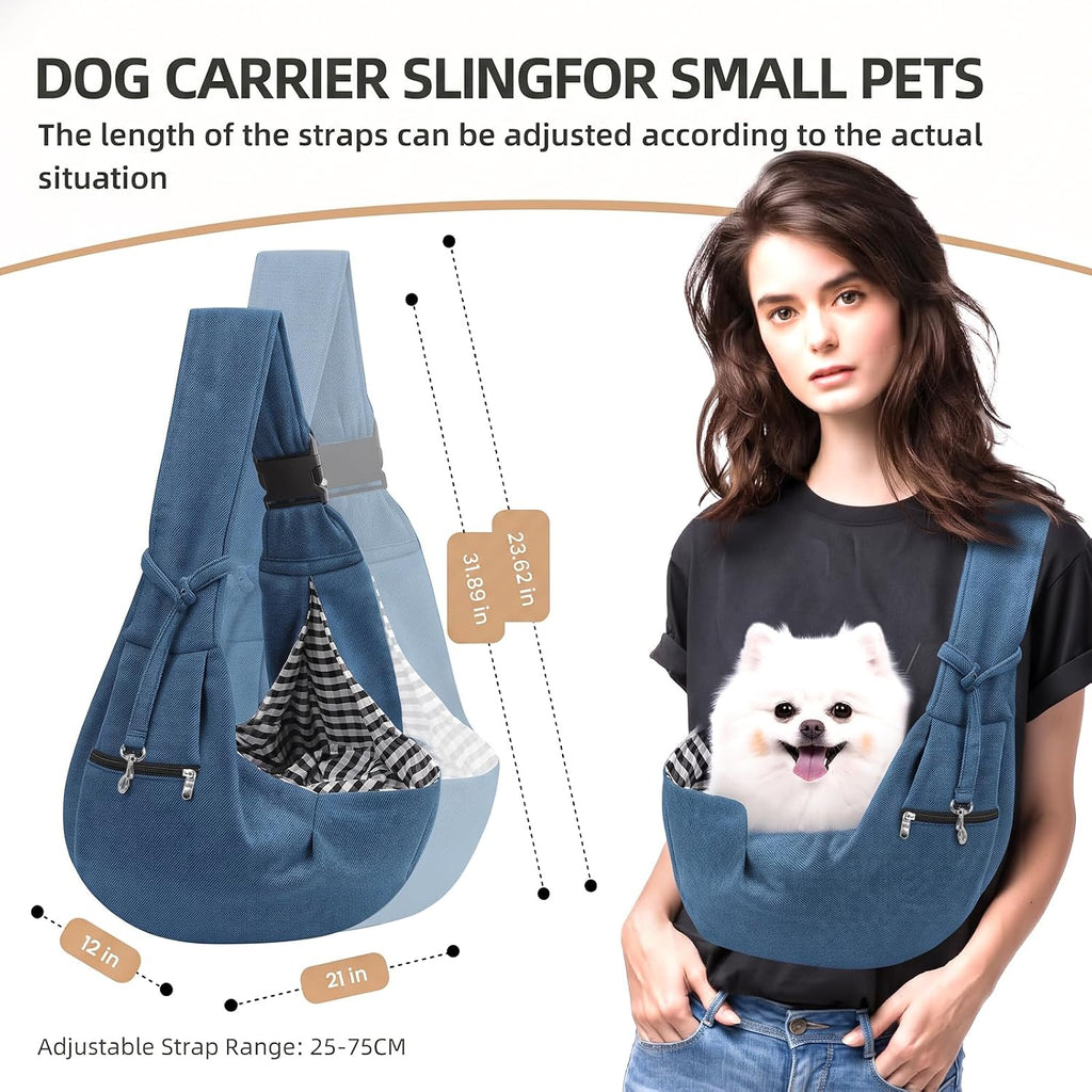 Dog Sling Carrier Adjustable, Suitable for Outdoor Activities and Travel