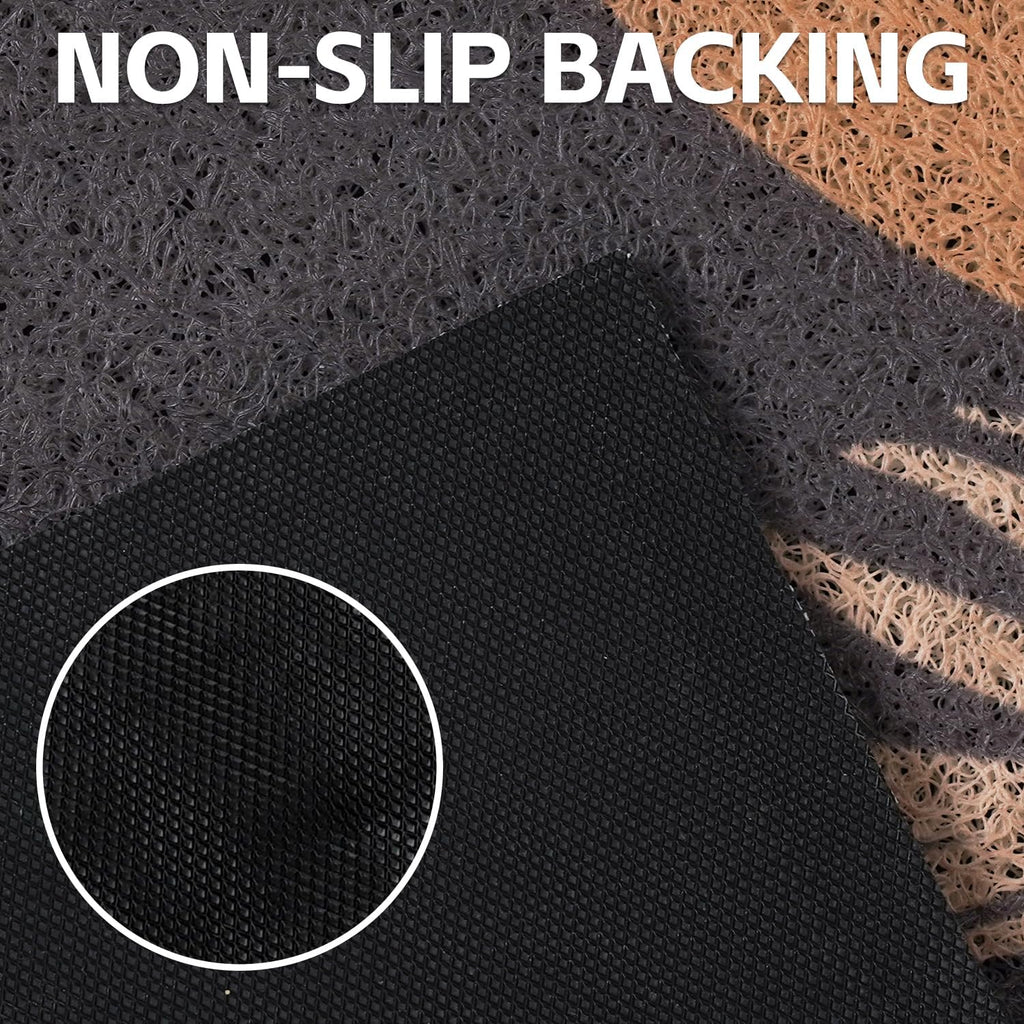Cat Litter Mat Litter Trapping Mat, 33"x22" Waterproof Urine Proof Litter Box Mat Catcher Mat Non-Slip Washable for Kitty Kitten, Black