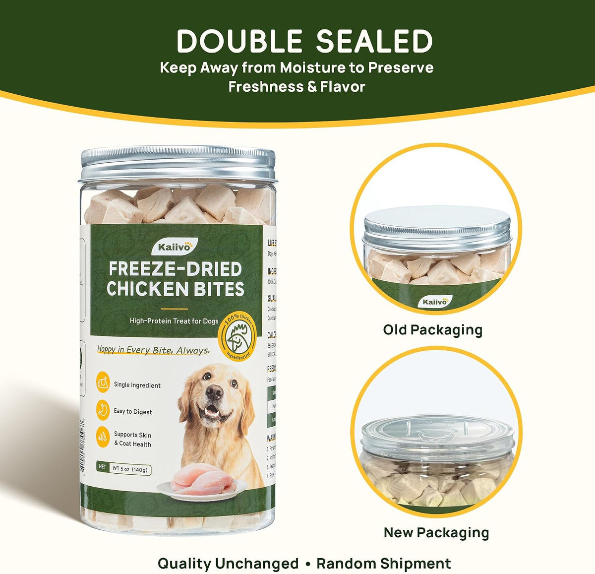 Freeze Dried Chicken Dog Treats, Net Wt. 5 oz