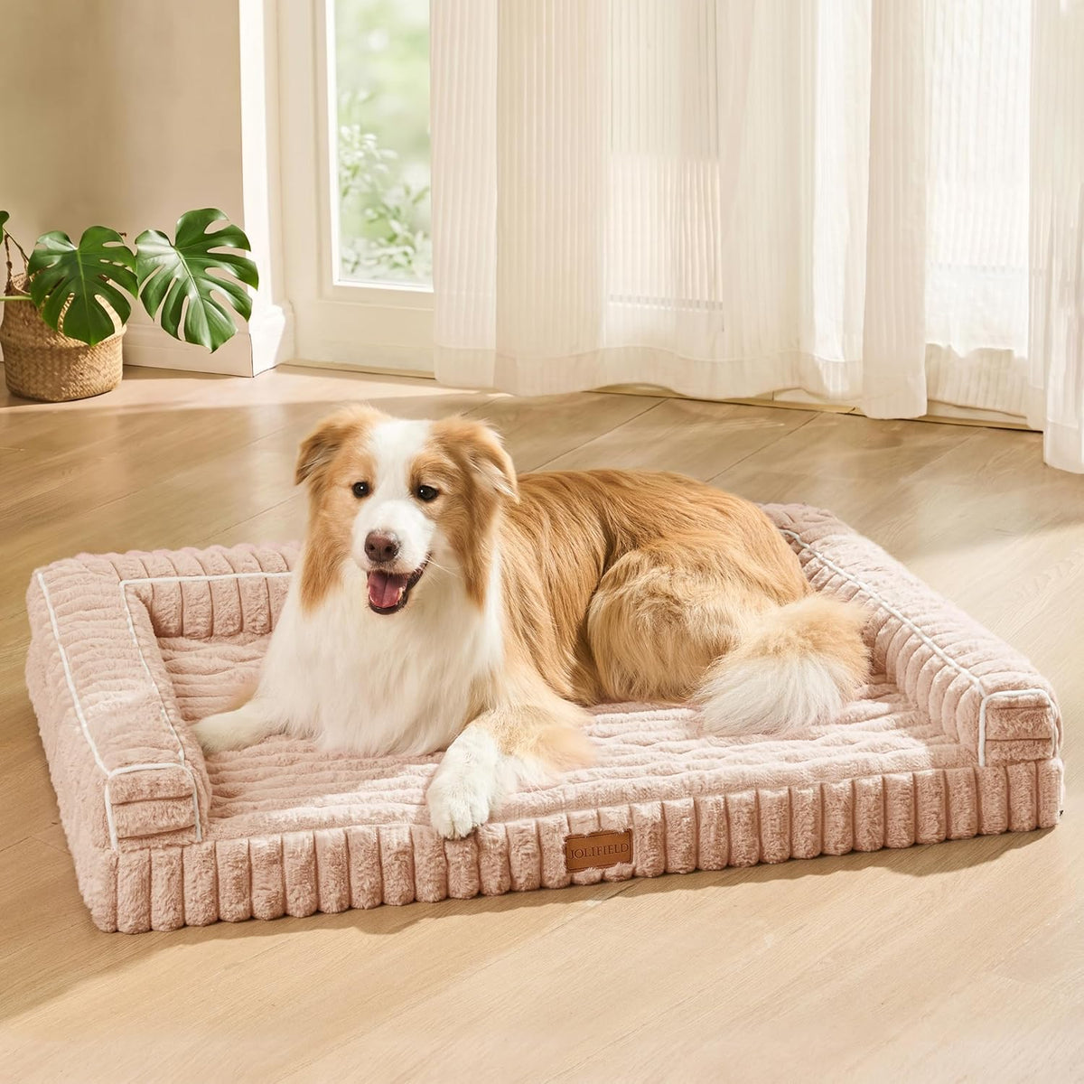 Orthopedic Medium Dog Bed Furry Pet Bed, Washable Cover 30''X20''