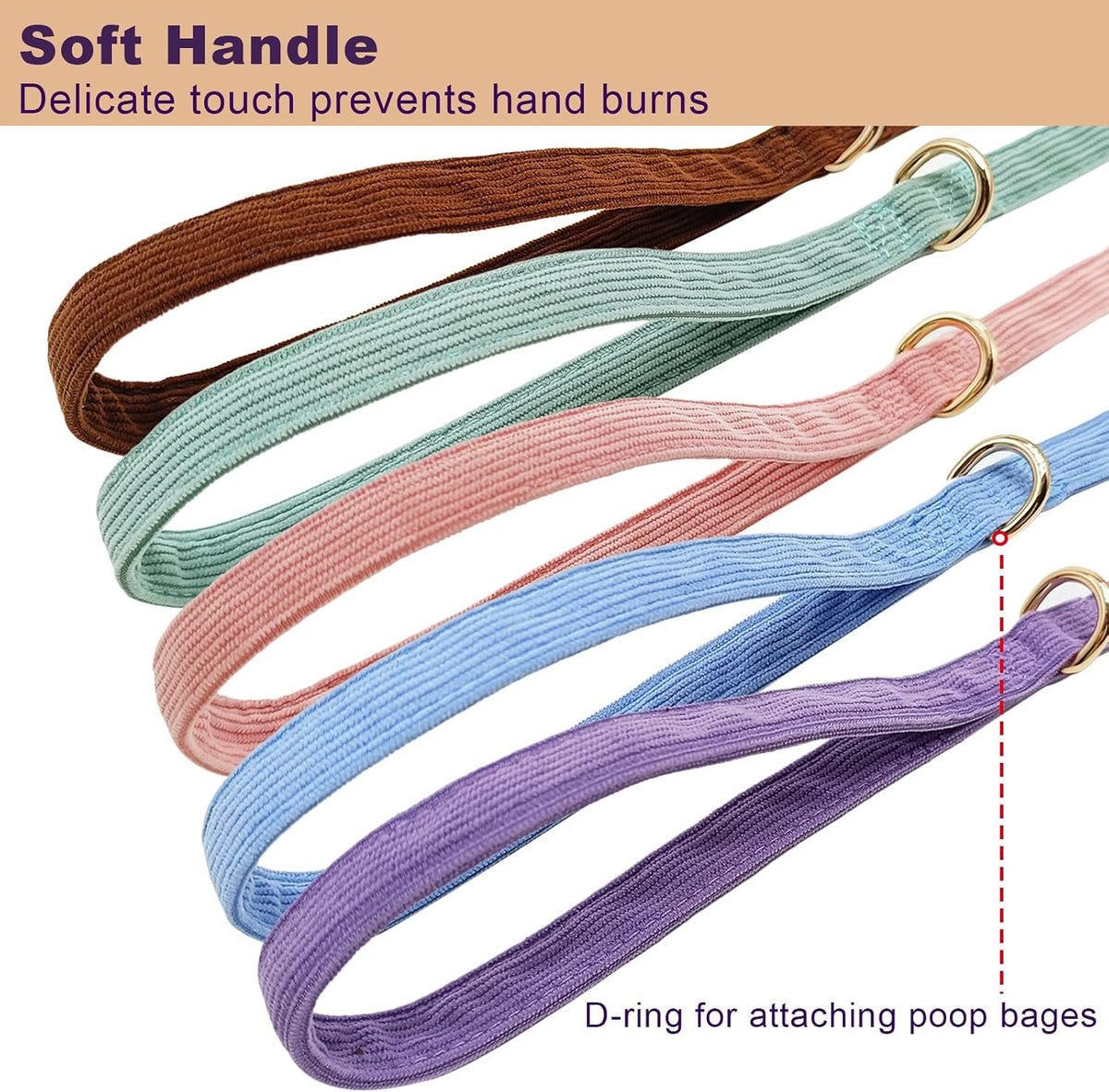 Cotton Dog Leash for Small Dogs- 4ft 6ft Puppy Walking Training Lead
