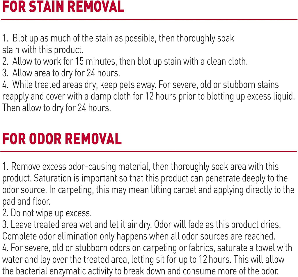 Nature’s Miracle Dog Stain & Odor Remover, Enzymatic Cleaner, 24 oz