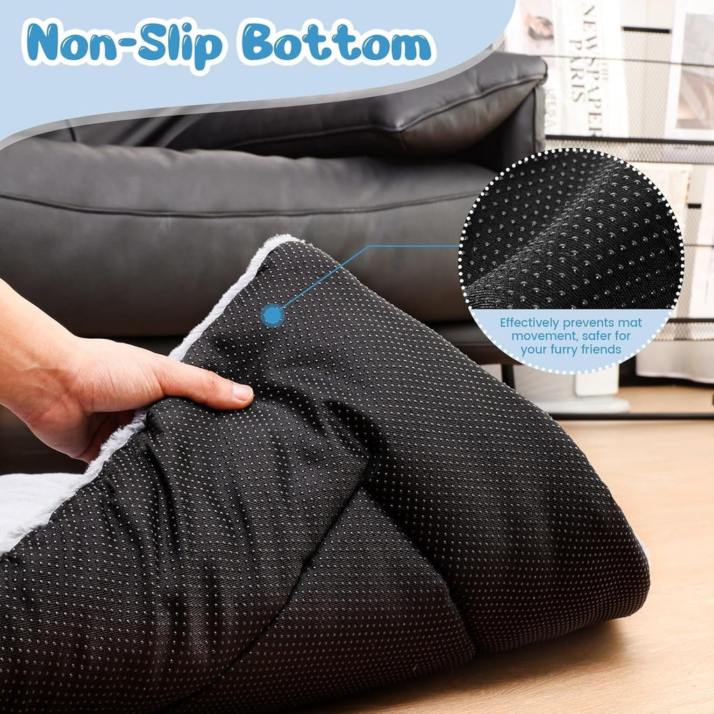Dog Crate Pad, Washable Cozy Dog Bed Mat for Medium Dogs 36"x23", Dark Gray