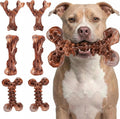 Kseroo 6-Pack Bacon Flavored Dog Chew Toys for Aggressive Chewers, Brown-XL | Indestructible, Heavy Duty, Rock-Hard Solid Nylon Bones for Medium/Large Dogs 25-100lbs, Tough, Long-Lasting, Keep Them Busy