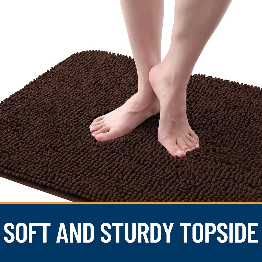 OLANLY Dog Door Mat for Muddy Paws 30x20, Super Absorbent Chenille Mud Mat