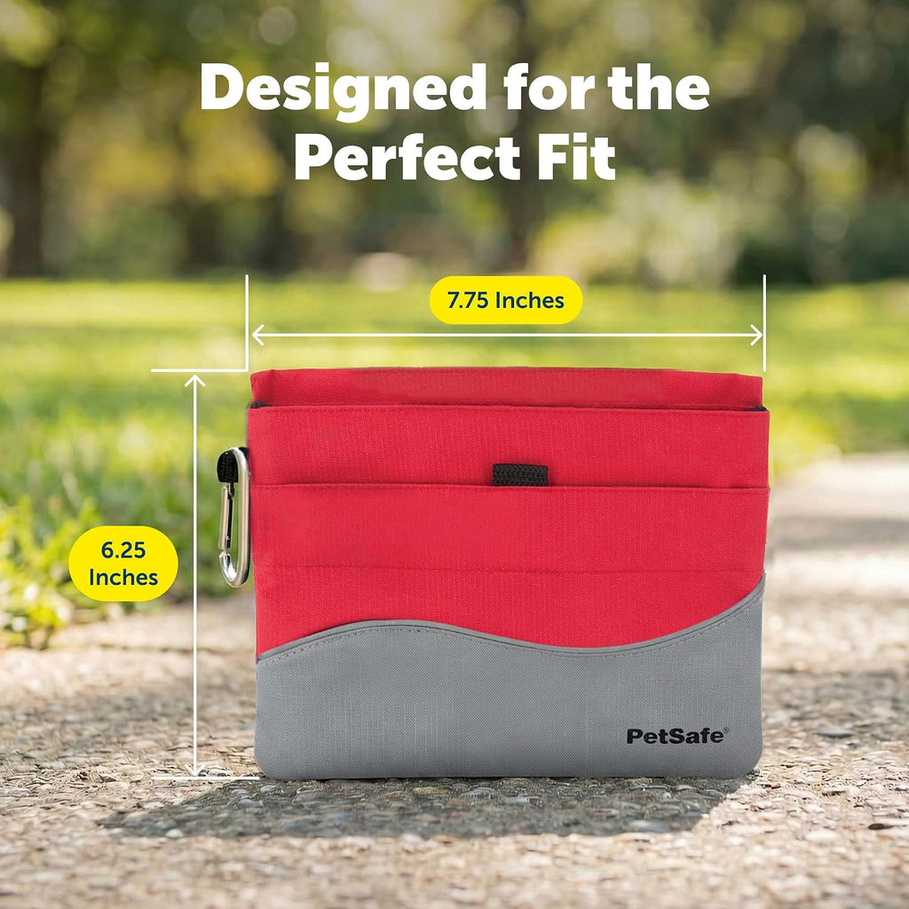 PetSafe Dog Treat Pouch Sport, Red, Standard, 7.5 in L x 6.5 in H