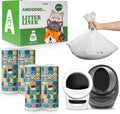 100 Pcs Waste Bags Liners, Compatible with Litter Robot 4/5/3, Leak-Proof Replacement Waste Bags, Heavy Duty Cat Litter Trash Bags, Waterproof Litter Bags, 26.4" x 21.9"