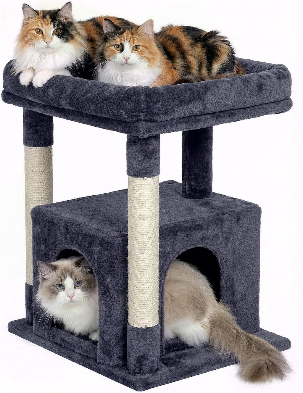 23.6" Cat Tree for Large Cat, 19 * 15.8 in Large Perch, Dark Gray