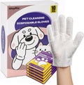 Dog & Cat Pet Cleaning Gloves – No-Rinse Disposable Wipes, Hypoallergenic
