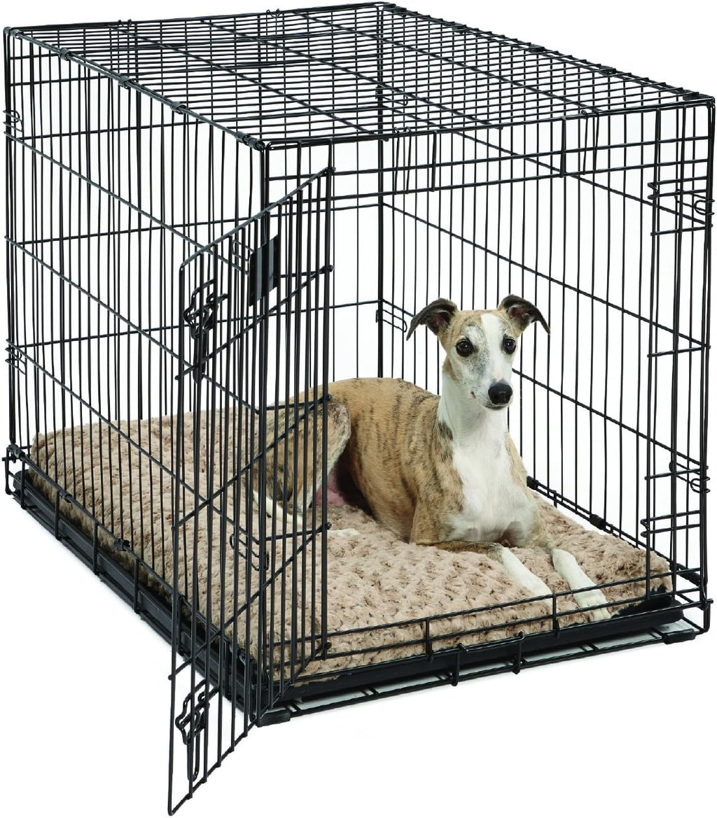 MidWest Homes for Pets Medium QuietTime Deluxe Mocha Ombré Swirl Plush Pet Bed, Machine Washable, Non-Skid Bottom, Soft Crate Mat for 30-inch Crates