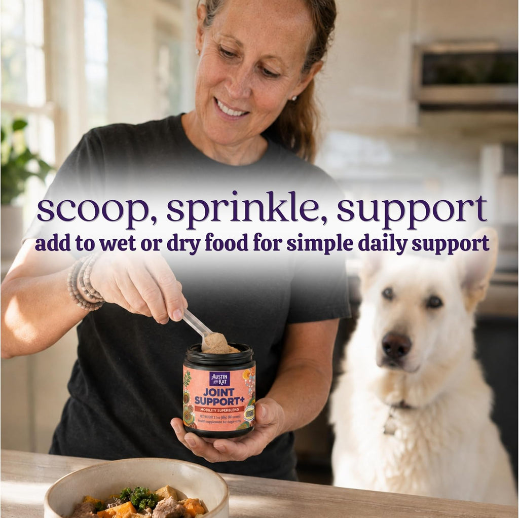 Austin And Kat Joint Support+ Powder for Dogs & Cats, 2.1 oz, 60 Scoops