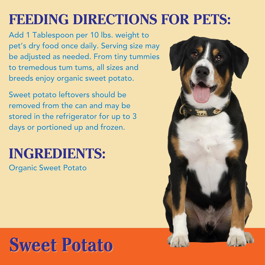 Nummy Tum Tum Organic Sweet Potato Puree For Pets, 15 Oz (Pack of 12)