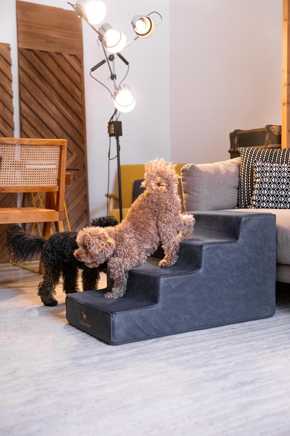 Noah & Paw Dog Steps for Bed, Up to 150lb, Extra Wide Dog Stairs for Bed