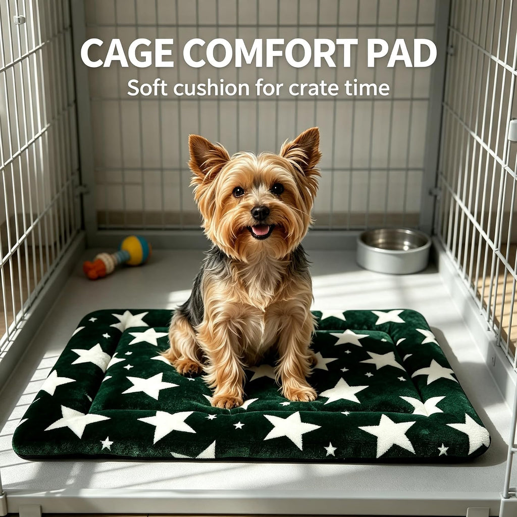 Dog Bed Mat - Soft Crate Pad for Kennel, Durable Pet Bed for Small Dogs & Cats - Comfort Support for Pet Crate, Cage, House