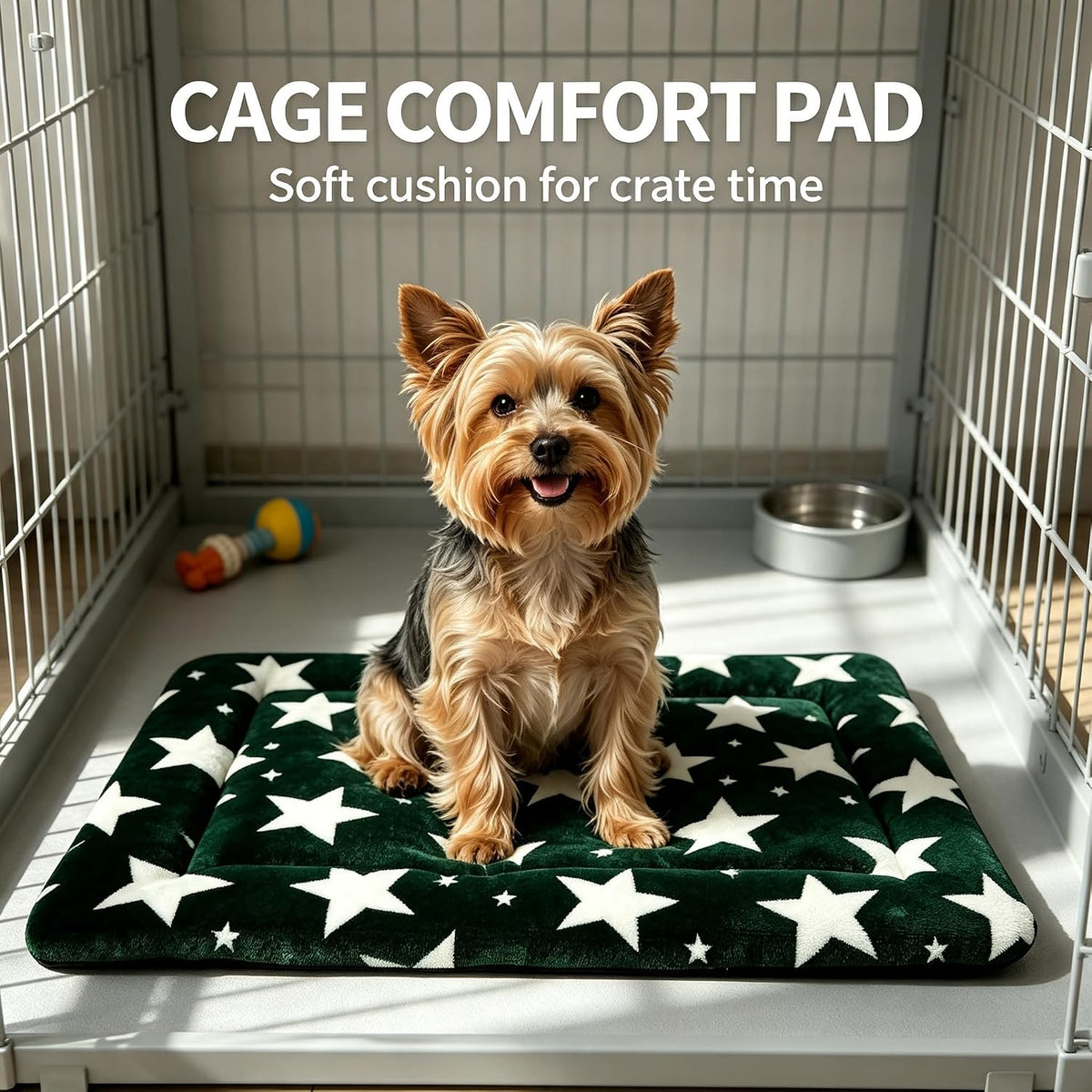Dog Bed Mat - Soft Crate Pad for Kennel, Durable Pet Bed for Small Dogs & Cats - Comfort Support for Pet Crate, Cage, House