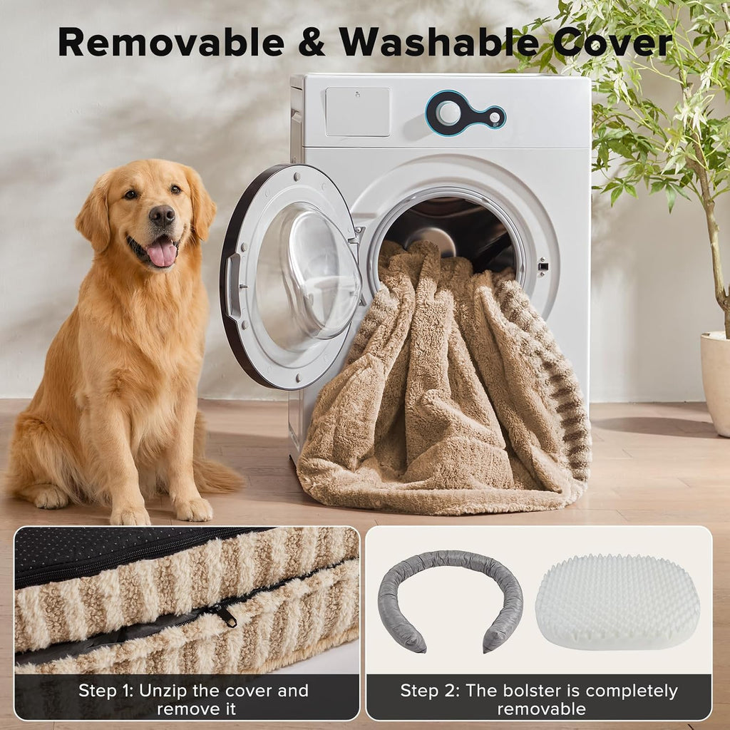 MIXJOY Orthopedic Dog Beds Large Sized Dog,Washable XXL Large Dog Bed,48"
