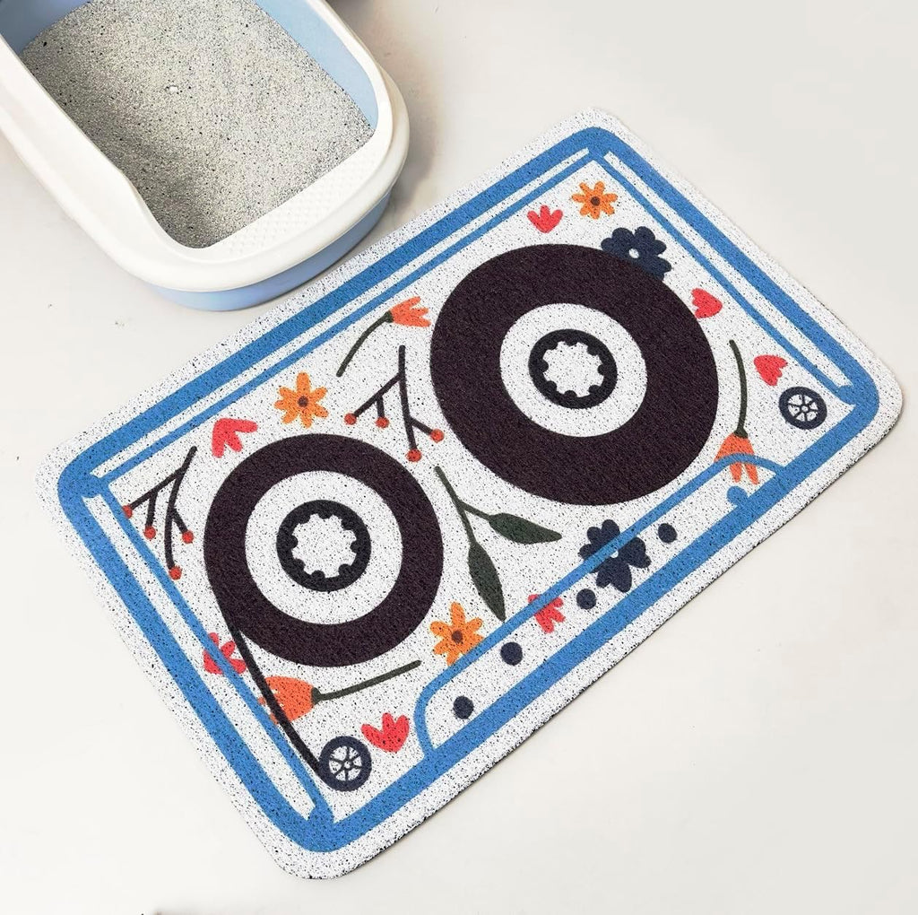 Lukamoo Cute Cat Litter Mat, Large (30" x 20"), Cassette