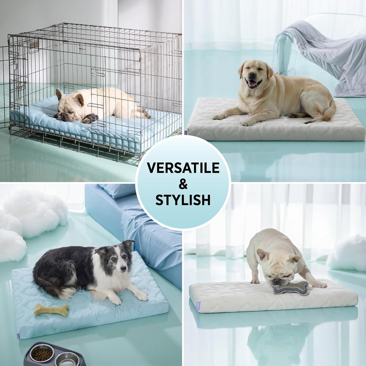 LE SURE ApexCloud™ Cooling Dog Bed for Large Dogs with Washable Cover,35IN