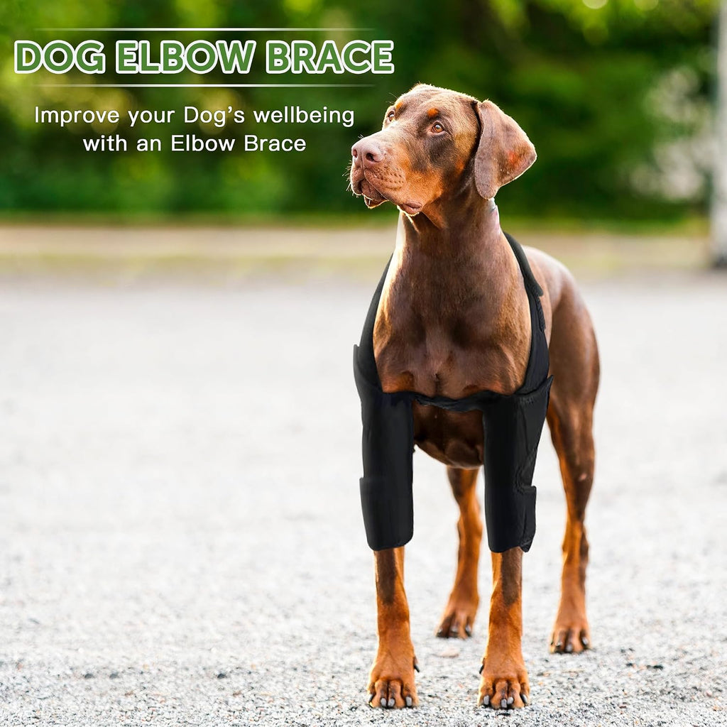 Dog Shoulder Brace Pads for Canine Elbow Protector Support, Elbow Hygroma Dysplasia - Cone Collar Alternative, Pet Wounds Prevent Licking, Helps Wound Healing, XL