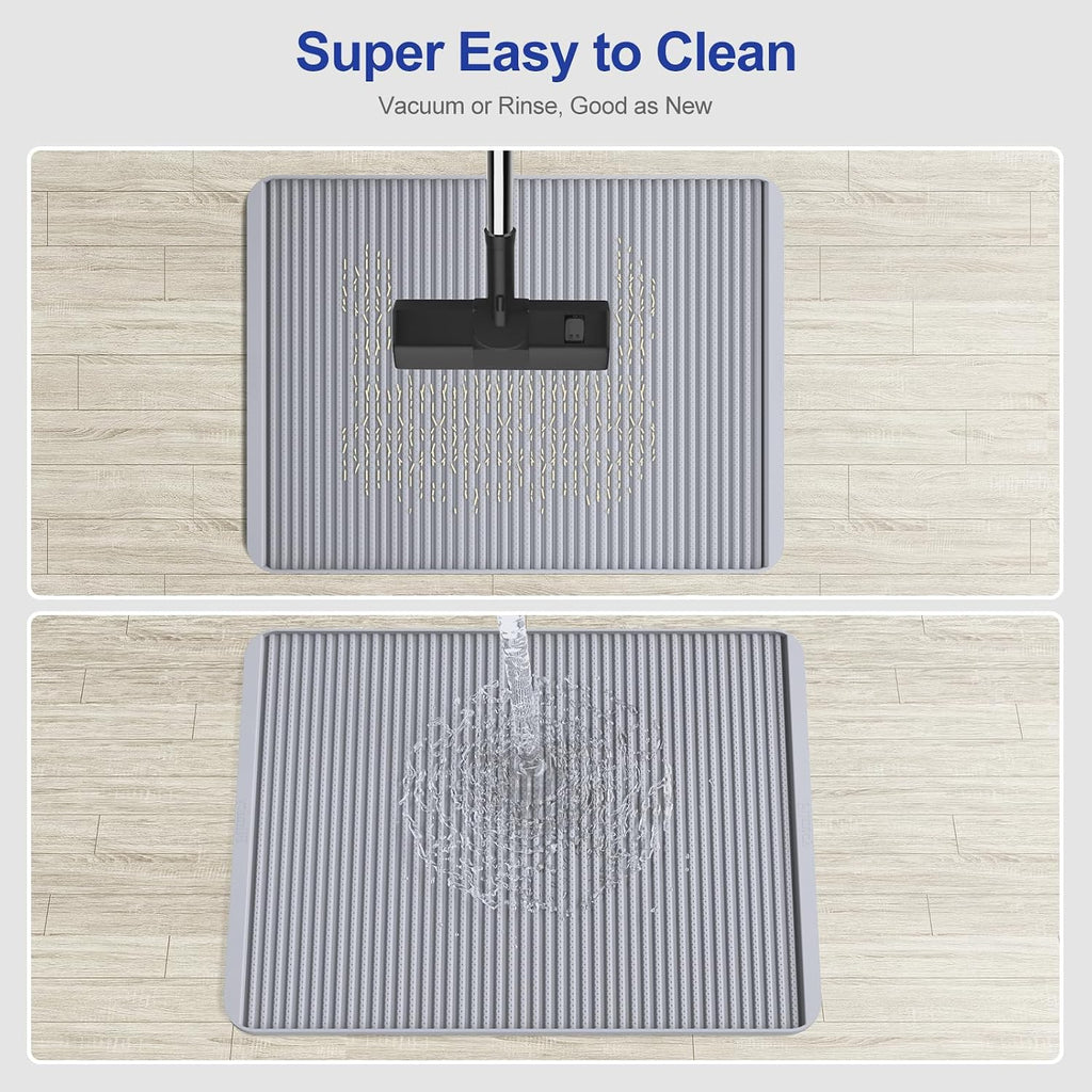 Filmicy Silicone Cat Litter Mat for Litter Box - Large 31" x 23" Waterproof Litter Trapping, Non-Slip, Durable, Easy Clean Scatter Control & Washable Kitty Floor Mat